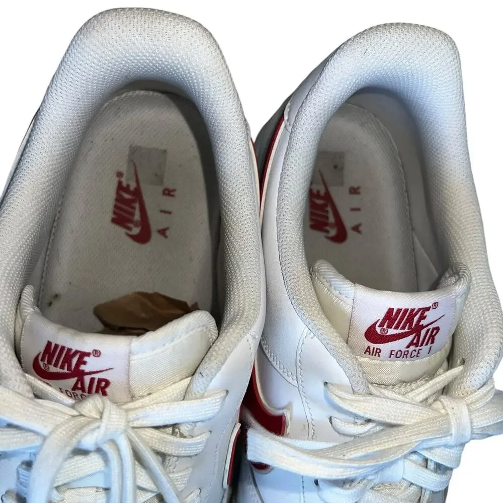 Nike Air Force 1 Low A02423-102 White/ Gym Red Leather Shoes Men 15 - Picture 15 of 15